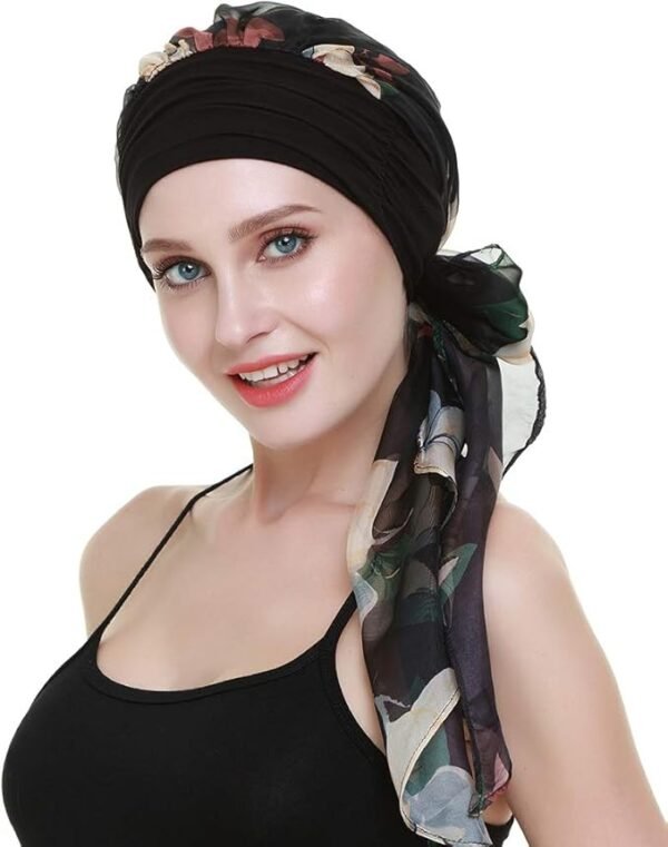 Turban chimio en bambou fleur forte